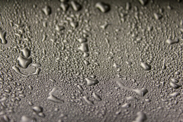 water drops on a surface
