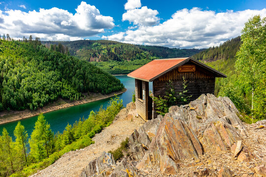 Wanderung rund um die Talsperre Leibis-Lichte bei Oberwei&szlig;bach - Th&uuml;ringen - Deutschland