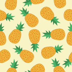 fruit vector pineapple seamless pattern
