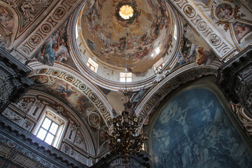 Fototapeta na wymiar baroque church (ste catherine) in palermo in sicily (italy) 