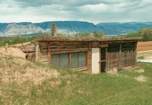 The Old Chicken Coop Has Been Built Into The Side Of This Cliff. It Is No Longer Used But You Can Still See The Picket Wooden Fence And The Closed Window Area.