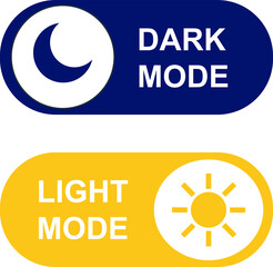 Colorful Day light mode and dark mode. Slider Icon vector.

