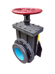 Water hydrant or gas plug on white clipping background