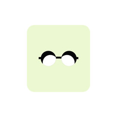 Sunglasses vector icon, flat black glasses eps 10