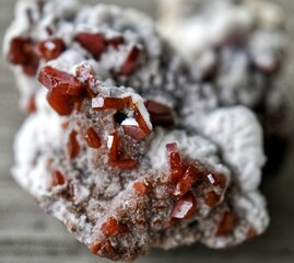 Vanadinite crystal macro