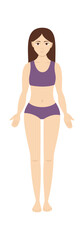 Woman in a bathing suit. Vector illustration