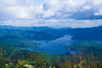 磐梯山から見た桧原湖