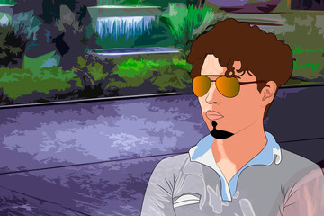 una noche en el parque de la colonia