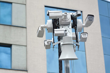 Monitoring CCTV , kamery systemu ochrony na maszcie