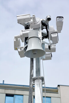 Monitoring miejski, kamery na maszcie