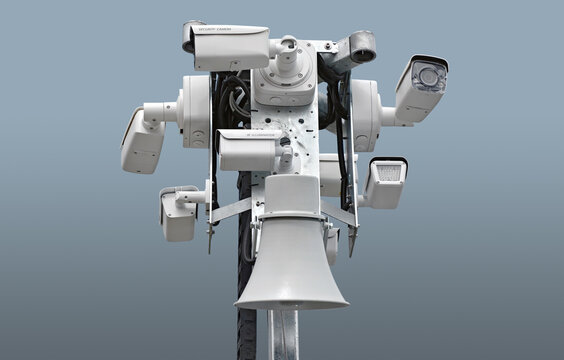 Monitoring CCTV , kamery systemu ochrony na maszcie