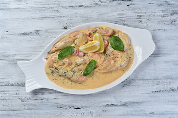 shrimp in lemon cream sauce, shrimp sauce
