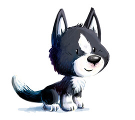 Border Collie dog illustration
