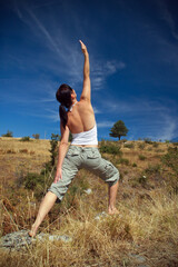 Fototapeta premium Sonnenkrieger Yoga