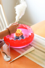 making cotton candy