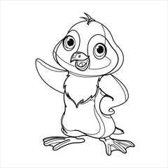 Animal outline for penguin 