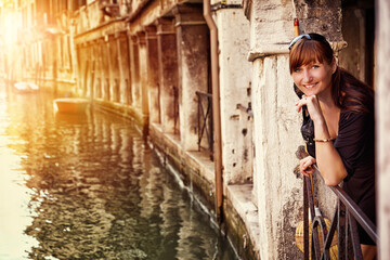 Frau in Venedig