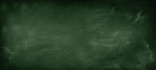 Chalk rubbed out on green chalkboard background