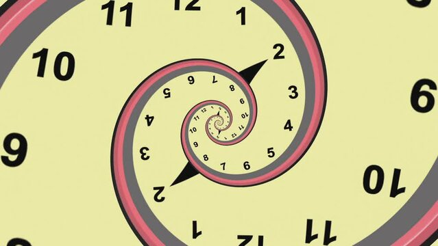 Droste effect clock zoom in