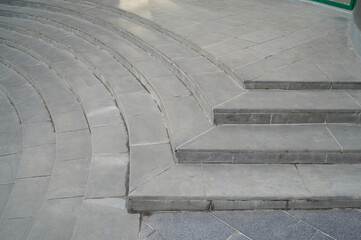 granite and marble steps on the street near the building