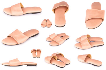 shoe flesh color isolated on white background