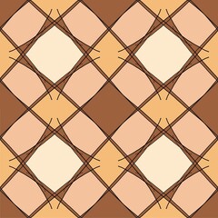 seamless pattern of shapes  brown, beige