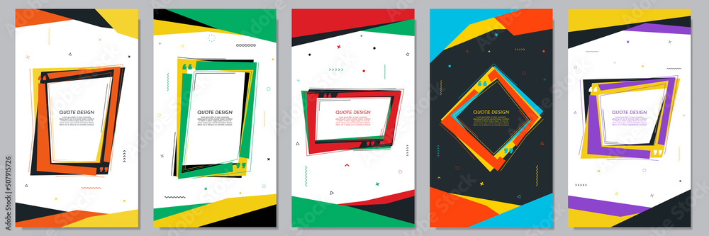 Canvas Prints vector illustration. abstract pop art frame banners with quotation. geometric design element for fly