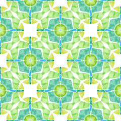 Tropical seamless pattern. Green glamorous boho