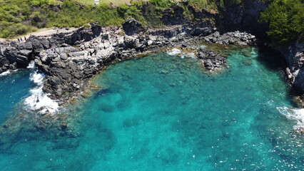 Drone photography over the coast of Maui