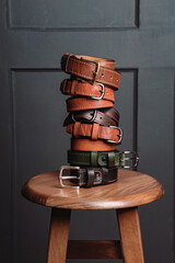Quality handmade straps on the rack