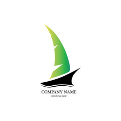 sailing boat logo and symbol vector