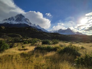 Mountains with clouds