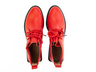 jodhpur boots isolated on white background. Top view. Fashion shoes. Photoshoot for shoe shop concept.