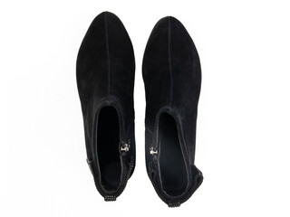 jodhpur boots isolated on white background. Top view. Fashion shoes. Photoshoot for shoe shop concept.