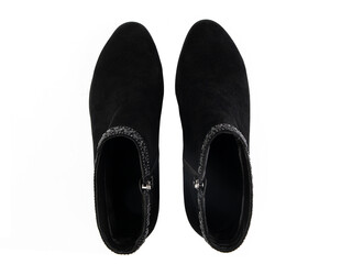 jodhpur boots isolated on white background. Top view. Fashion shoes. Photoshoot for shoe shop concept.