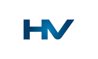 HV linked letters logo icon