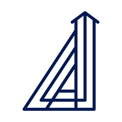 letter A accounting business triangle with arrow logo Icon Illustration Brand Identity
