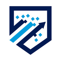 shield digital accounting business logo Icon Illustration Brand Identity