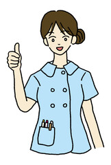 グッドする女性看護師