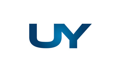 UY linked letters logo icon