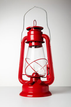 A Red Lantern Is On A White Background.
