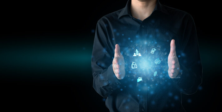 pointing finger hand person business strategy vision idea system data network technology online interface connect cyberspace multimedia science  communicate smart intelligence advance global success