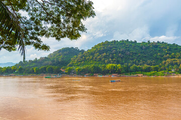 Panorama of the landscape Mekong river and Luang Prabang Laos.