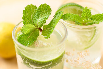 Cold lime soda, Tropical drink in summer season