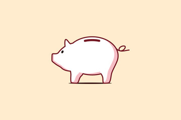 Vector illustration of a piggy bank