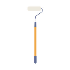 Paint Roller Flat Illustration. Clean Icon Design Element on Isolated White Background