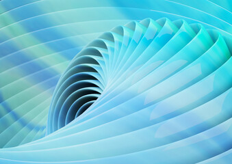 Fototapeta premium Blue rings in the style of abstraction 3d render