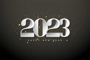 2023 happy new year classic pure white