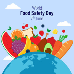 Naklejka premium Vector illustration concept of World Food Safety Day banner