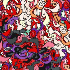 colorful vector hand drawn doodle illustration background for poster and banners